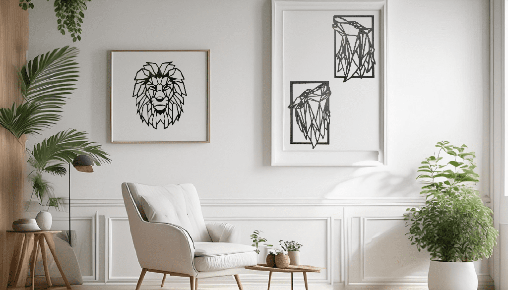 Wandbild - Tiger im Rahmen