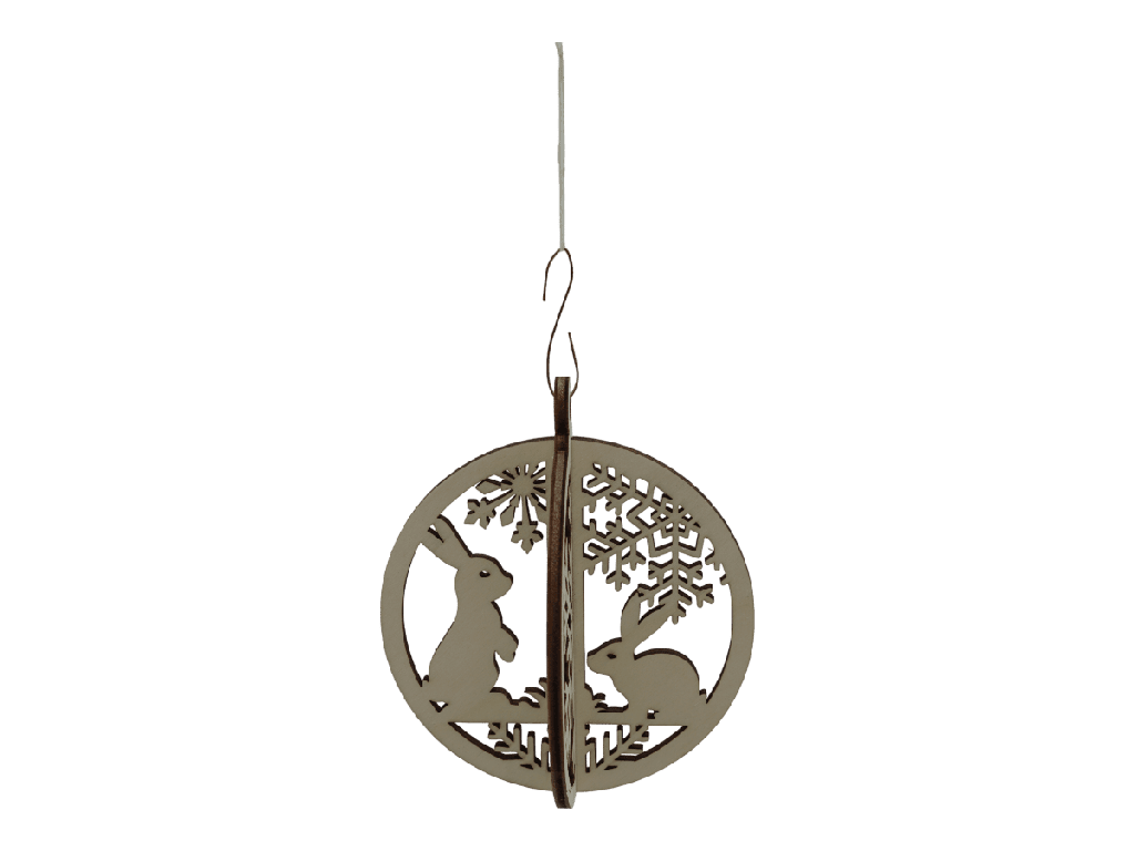 Weihnachtsornaments 3D - Frosthasen