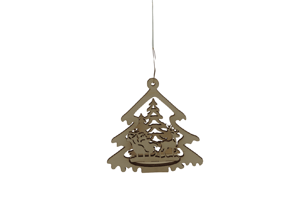 Weihnachtsornaments 3D - Weihnachtsschlitten