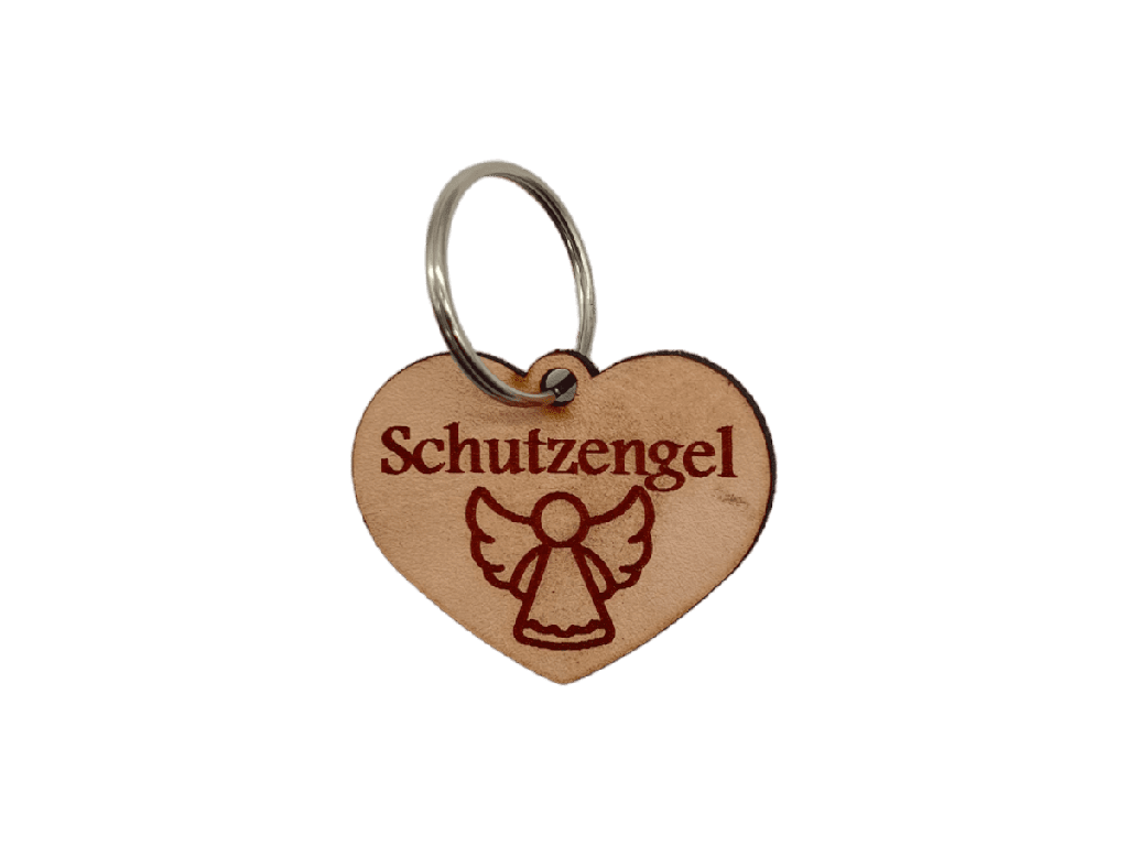 Schlüsselanhänger herzförmig „Schutzengel“