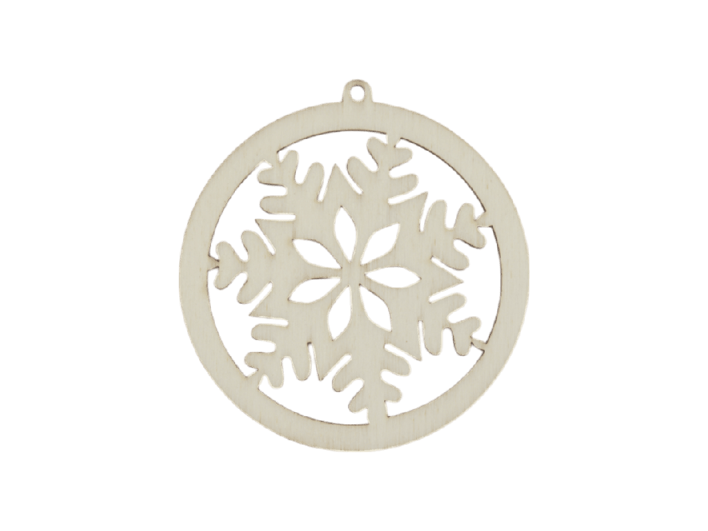 Weihnachtsornament - Schneeflocke im Rahmen