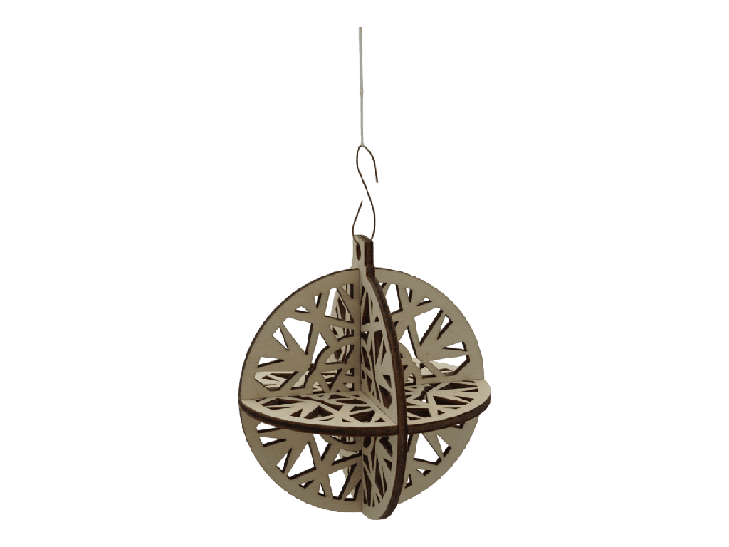 Weihnachtsornaments 3D - Kristallwirbel