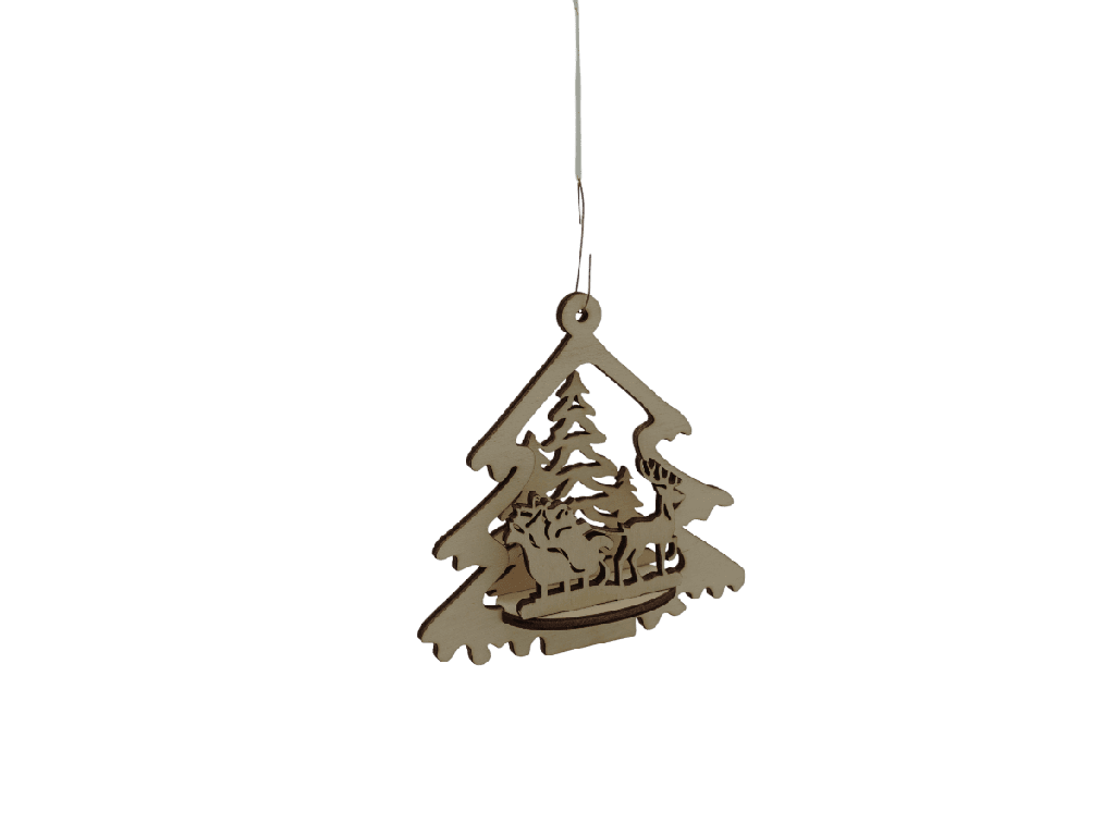 Weihnachtsornaments 3D - Weihnachtsschlitten