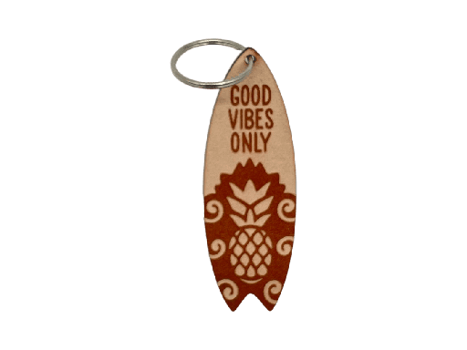 [A00257] Schlüsselanhänger Surfbrett „GOOD VIBES ONLY“