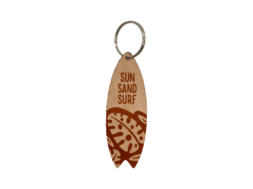 [A00254] Schlüsselanhänger Surfbrett „SUN SAND SURF“