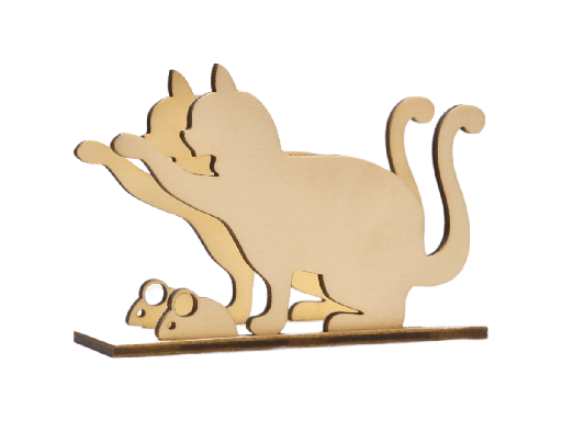 [A00282] Serviettenhalter - Spielende Katze