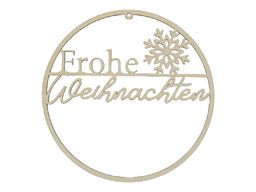 Türkranz „Frohe Weihnachten“ - Schneeflocke