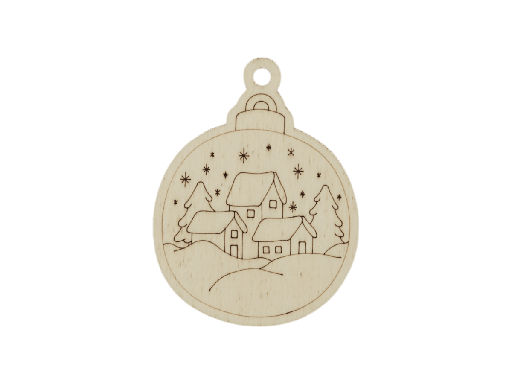 [A01080] Weihnachtsornament - Winterlandschaft