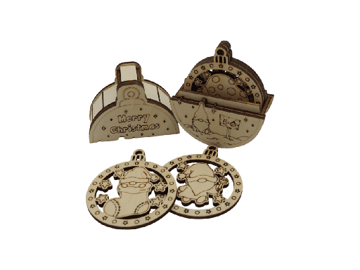 [A01153] Weihnachtsornaments Wichtel - 5x mit Schachtel