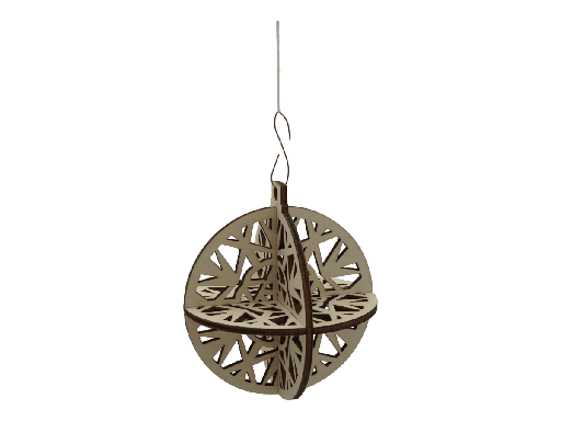 [A01158] Weihnachtsornaments 3D - Kristallwirbel