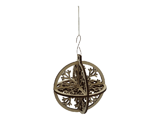 [A01161] Weihnachtsornaments 3D - Kristallzweig