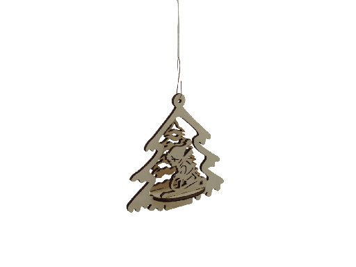 [A01154] Weihnachtsornaments 3D - Schlittenfahrt im Winterwald