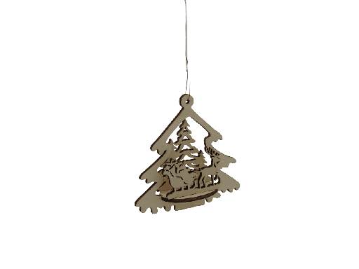 [A01157] Weihnachtsornaments 3D - Weihnachtsschlitten